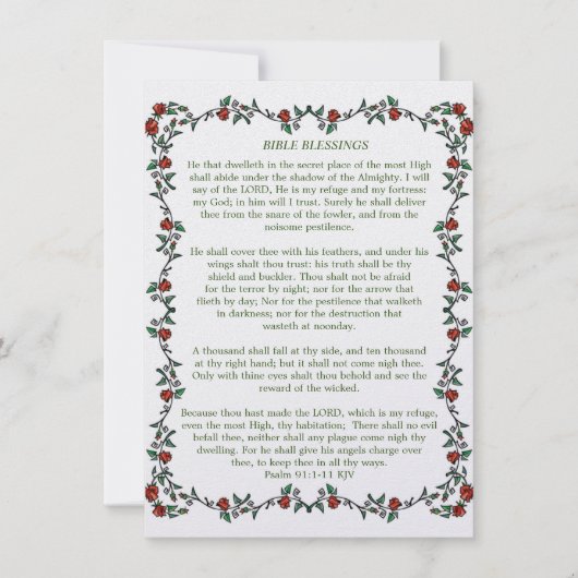 Psalm 91 BibelSegnungen Karte (Vorderseite)