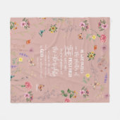 Psalm 91 Bibelverse Wilde Blume Fleece Blanket (Vorderseite (Horizontal))