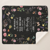 Psalm 91 Bibelverse Wilde Blume Sherpa Blanket Sherpadecke (Vorderseite (Horizontal))