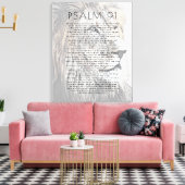 Psalm 91 Bibelversen Löwenkopf Christlich Leinwanddruck (Insitu (Wohnzimmer))