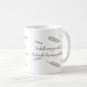 Psalm 91 Bible Art Feathers Christlicher Kaffee Kaffeetasse (VorderseiteRechts)