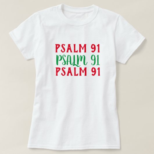 Psalm 91 Bible Scripture Girls Christlicher T - Sh T-Shirt (Design vorne)