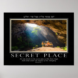 Psalm 91 Bible Verse Englisch Hebräisch Inspiratio Poster