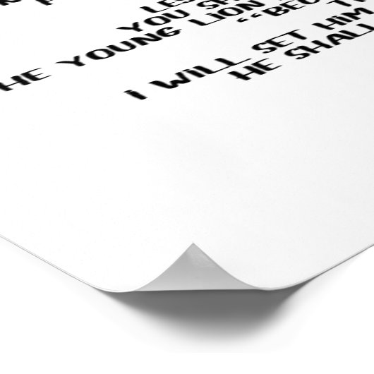 Psalm 91 Black and White Scripture Wall Art Poster (Ecke)