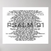 Psalm 91 Black and White Scripture Wall Art Poster (Vorne)