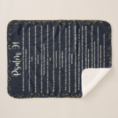 Psalm 91, Blau, King James Version, Bibelverse Sherpadecke (Vorderseite (Horizontal))