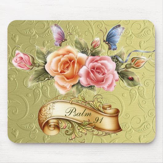 Psalm 91 Blume Mousepad (Vorne)
