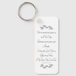 Psalm 91 Botanische Blätter Christlich Bibelverse Schlüsselanhänger