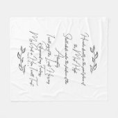 Psalm 91 Botanische Blätter Christlich Fleecedecke (Vorderseite (Horizontal))