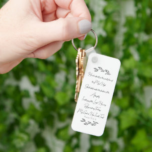 Psalm 91 Botanische Blätter Christliches Bibelvers Schlüsselanhänger