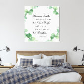 Psalm 91 Christlich Faith Eukalyptus Wreath Bibel Leinwanddruck (Insitu (Schlafzimmer))