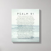 Psalm 91 Coastal Beach Waves Canvas Print Leinwanddruck (Vorderseite)
