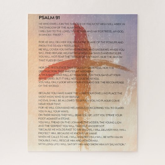 Psalm 91 Cross Painting Puzzle (Vertikal)