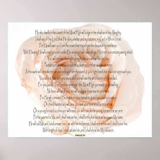 Psalm 91 Der Herr ist meine Zuflucht Poster (Vorne)
