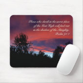 Psalm 91 Diejenigen, die an dem geheimen Ort wohne Mousepad (Mit Mouse)