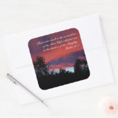 Psalm 91 Diejenigen, die an dem geheimen Ort wohne Quadratischer Aufkleber (Umschlag)