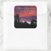 Psalm 91 Diejenigen, die an dem geheimen Ort wohne Quadratischer Aufkleber (Tasche)