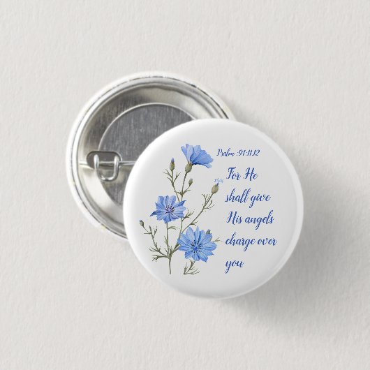 Psalm 91  Er wird seinen Engeln Inspiration geben Button (Vorne & Hinten)