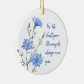 Psalm 91 Er wird seinen Engeln Inspiration geben Keramik Ornament (Rechts)