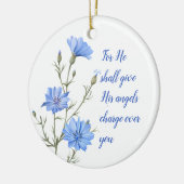 Psalm 91 Er wird seinen Engeln Inspiration geben Keramik Ornament (Links)