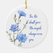 Psalm 91 Er wird seinen Engeln Inspiration geben Keramik Ornament (Hinten)