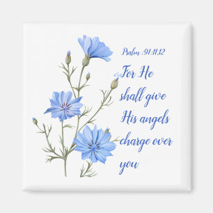 Psalm 91  Er wird seinen Engeln Inspiration geben Magnet