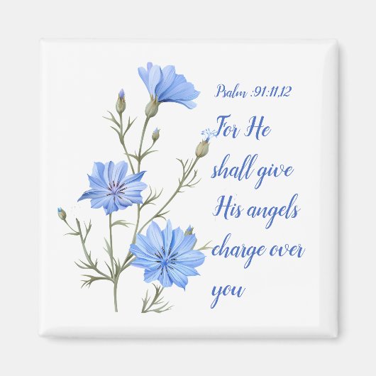 Psalm 91 Er wird seinen Engeln Inspiration geben Magnet (Vorne)