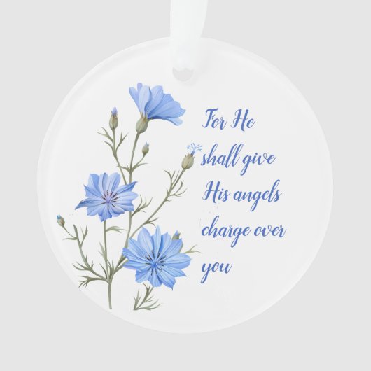 Psalm 91 Er wird seinen Engeln Inspiration geben Ornament (Vorderseite)