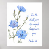 Psalm 91 Er wird seinen Engeln Inspiration geben Poster (Vorne)