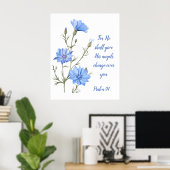 Psalm 91 Er wird seinen Engeln Inspiration geben Poster (Heimbüro)