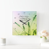 Psalm 91 Es wird keine Pest in der Nähe Ihrer Wohn Quadratische Wanduhr (Zuhause)