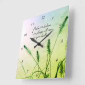 Psalm 91 Es wird keine Pest in der Nähe Ihrer Wohn Quadratische Wanduhr (Winkel)