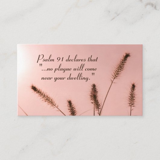 Psalm 91 Es wird keine Pest in der Nähe Ihrer Wohn Visitenkarte (Vorderseite)