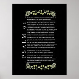 Psalm 91 Eucalyptus Blätter Bibelverses Poster