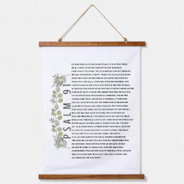 Psalm 91 Eukalyptus Verlasse Bibelverse Christlich Wandteppich Mit Holzrahmen