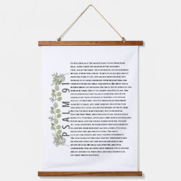 Psalm 91 Eukalyptusblätter Bibelverse Christlich Wandteppich Mit Holzrahmen