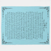 Psalm 91 Fleece Blanket (Vorderseite (Horizontal))