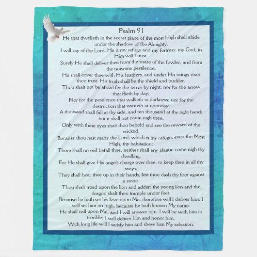 Psalm 91 fleecedecke (Vorderseite)