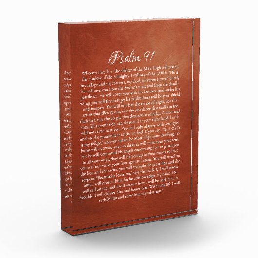 Psalm 91 für Schutz Fotoblock (Links)