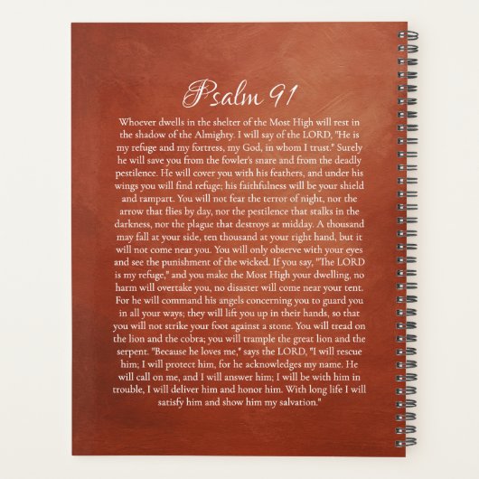 Psalm 91 für Schutz Planer (Rückseite)