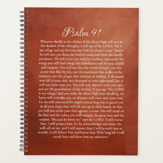 Psalm 91 für Schutz Planer (Vorderseite)