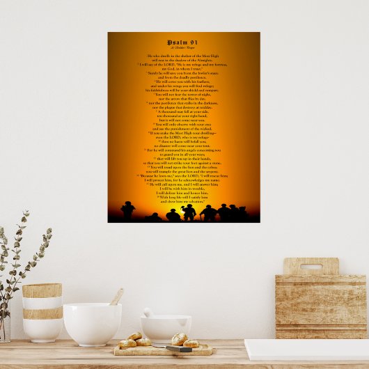 Psalm 91 - Gebet eines Soldaten Poster (Küche)