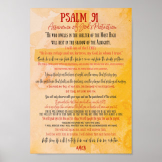PSALM 91 Gebet Poster