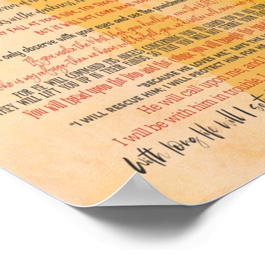 PSALM 91 Gebet Poster (Ecke)