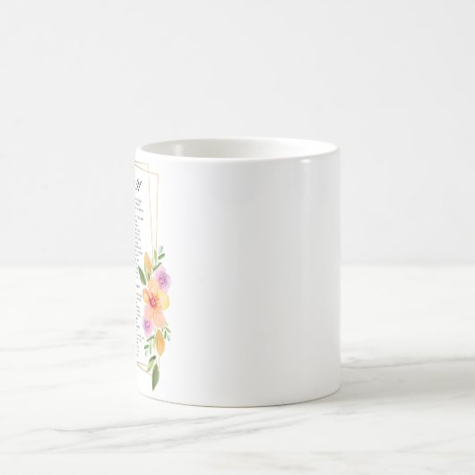 Psalm 91 Geometrischer Rahmen Kaffeetasse (Mittel)
