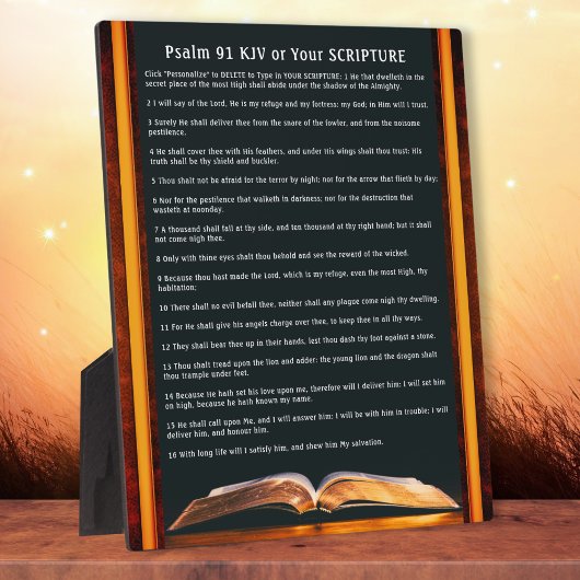 Psalm 91 Geschenke oder Dein Lieblings-Schrift-Sch Fotoplatte