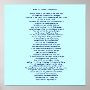 Psalm 91 - Gott ist unser Beschützer Poster