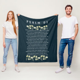 Psalm 91 Green Eucalyptus Verlasse Scripture Verse Fleecedecke