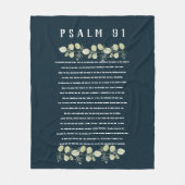 Psalm 91 Green Eucalyptus Verlasse Scripture Verse Fleecedecke (Vorderseite)