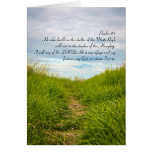 Psalm 91, grünes Gras und ein Weg